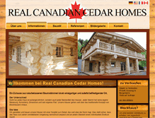 Tablet Screenshot of canada-blockhaus.at